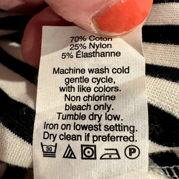 Madewell Black and White Verse Striped Sleeveless Dress Size Medium - Picture 8 of 8